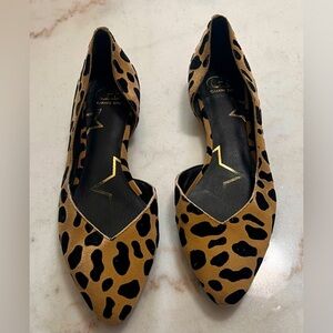 Gianni Bini Brown and Black Animal Print Flats Women’s size 9 Leather Upper